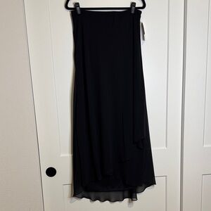 NWT Drapey and Flowy Black Chiffon Maxi Skirt